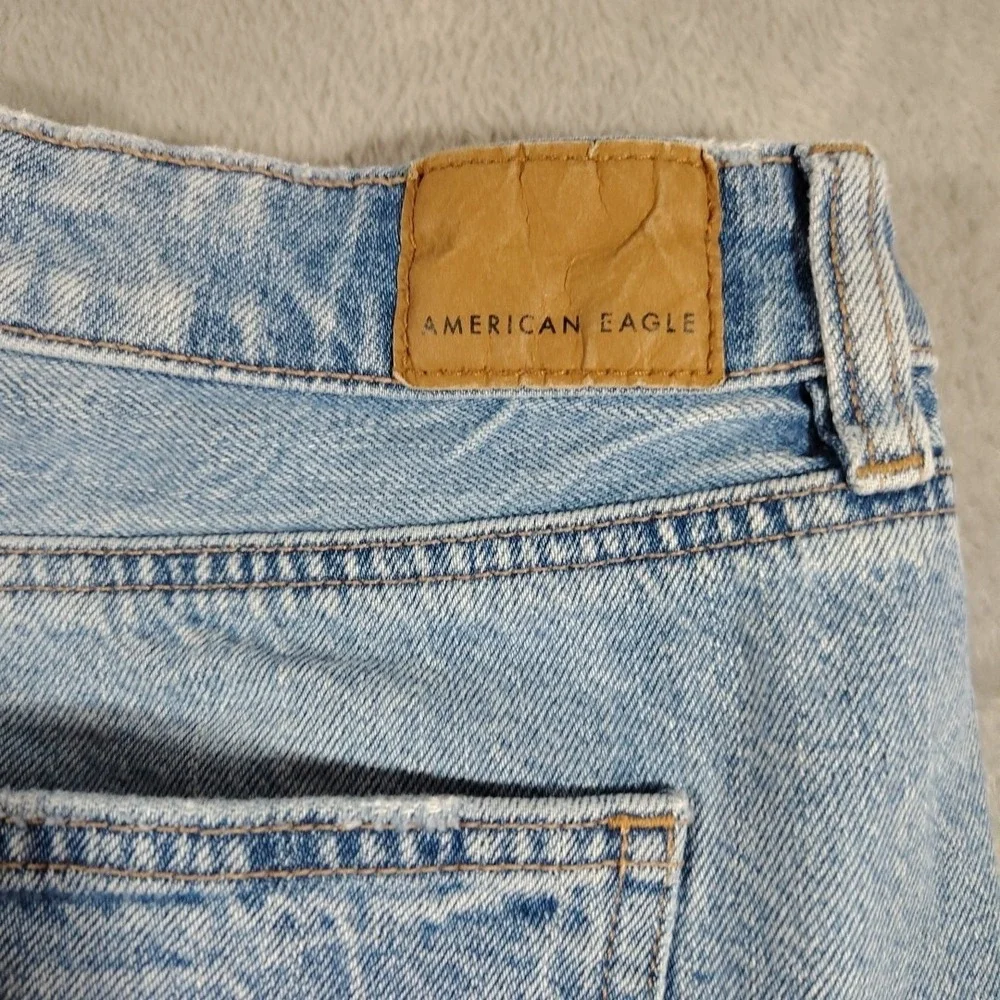 American Eagle Denim Shorts 10 Baggy Mom Distressed Destroyed Festival Bohemian